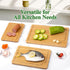 Set 3 Bamboo Cutting Board For Kitchen, Bamboo Cutting Board of with Juice Groove, Double-Sided Chopping Board Serving