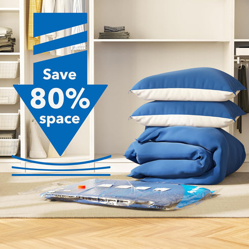 Vacuum Storage Bags 20 Pack, Space Saver Sealer Bags for Clothes, Pillows, Comforters, Bedding
