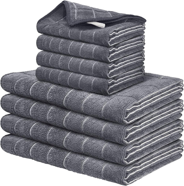 FGSAEOR Microfiber Kitchen Towels & Dish Cloths Set - Premium Ultra-Soft, Super