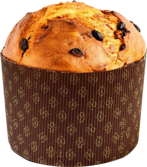 Pastry Chef's Boutique Deluxe Corrugated Panettone Paper Pan Mold - Large - 1 Kg - Pack of 6