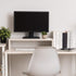 1-Tier, IRIS USA, Inc. Computer, Laptop, TV, Desk Top Riser, Ergonomic PC Monitor Stand, White