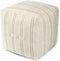AELS Unstuffed Farmhouse Pouf Cover for Living Room, Boho Storage Bean Bag