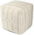 AELS Unstuffed Farmhouse Pouf Cover for Living Room, Boho Storage Bean Bag