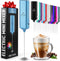Zulay Kitchen Mini Milk Frother Handheld - Electric Drink Mixer - Portable Wand for Coffee, Lattes, Cappuccino -