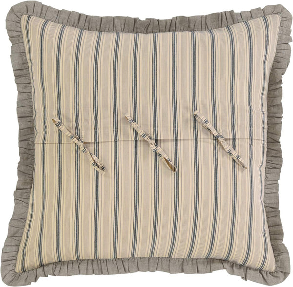 VHC Brands Farmhouse Bedding-Sawyer Mill Tan Fabric Euro Sham, 26x26 (Dark Creme White)