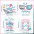 Cruise Door Decorations Magnetic - 4PCS Oh Ship It s A Girls Trip Magnets, Girl Cruise Ship Car Cabin Refrigerator Magnet Decal, Cruising Magnetic Fridge Stickers for Home Kitchen Decor
