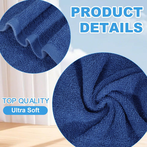 Keith Lun 6 Pack 100% 12x12Inch Cotton Wash Cloth, Highly Absorbent and Soft Feel Fingertip Towels, Machine Washable