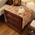 Floral,43.3" 15.7" Nightstand Cover with Lace Trim Floral Pattern :Slip-Resistant Dustproof Table Cover for Bedroom