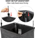 90L (Grey2) WOWLIVE Large Rolling Laundry Basket Wheels Collapsible Tall Laundry Hamper Handle Foldable Dirty Clothing