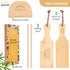 QUALITEIA Set 2x 2x 1x Set 4) Gnocchi Board for Rolling Dough - Paddles, Rollers & Cutter, Bamboo Pasta Shaper Tools