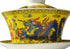 Gaiwan Teacup 7oz Chinese Dragon Sancai Cover Bowl Lip Saucer Set for Gongfu Tea (Yellow)