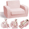 KidBloom 3-in-1 Toddler Couch, Toddler Chairs Comfy 1-3 Years Old, Kids Plush