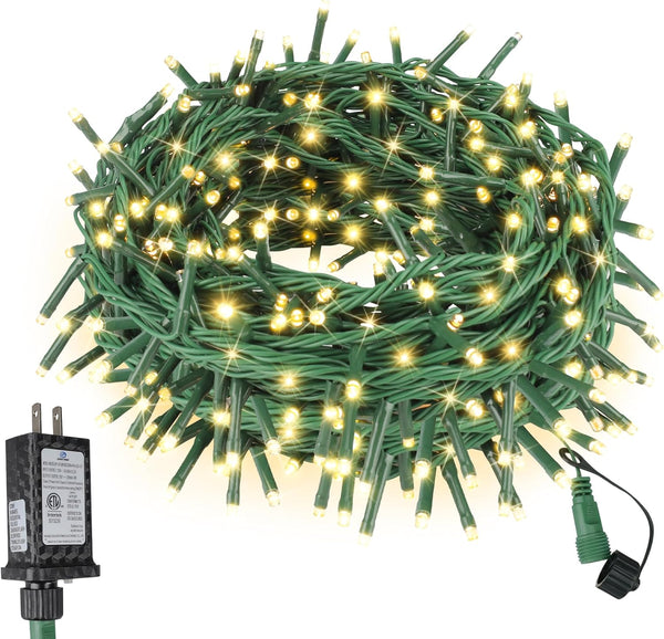 66FT 200 LED Christmas Mini Lights End-to-End Plug 8 Modes Indoor String