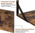 8 Inch Set 2, 16''W 8''D Axeman Floating Shelves for Wall, Deep Brown Wall Shelves of x Rustic Brown Wood Shelves
