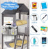 Bedside Caddy Hanging Storage Basket, Bed Organizer for Headboards, Bunk Dorm Rooms, Crib Beds (Grey)