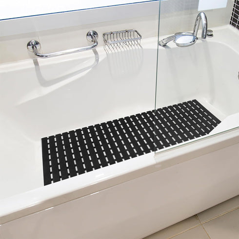 37.4 x15.7 Inch BEMISO Shower Mat Non Slip Bathtub Mat with Suction Cups and Drain Holes Bath Mat for Tub & Shower.Easy