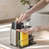 LIBODOUR Soap Dispenser for Kitchen & Bathroom Sink,3-in-1 Sponge Holder for Kitchen,
