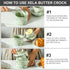 6 OZ Counter, Ceramic Butter Crock, Butter Keeper for French Butter Dish Big Capacity green