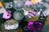 Sweet 16 Birthday Decorations Purple Silver Black, 16th Birthday Party Decor with Foil Hanging Swirls for Women/Girls