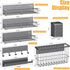 Magnetic Spice Rack for Refrigerator, 7 Pack Metal Magnetic Shelf, Moveable Storage Organizer, Spice Organizer, Hook