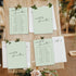 50 Whaline Sheets Sage Green Bridal Shower Game Cards Greenery Double Sided Party Game Activity Cards for Would She