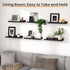 Set 6, upsimples Floating Shelves for Wall, Wall Shelves for Decor Storage of Wall Mounted Wood Shelf for Bedroom