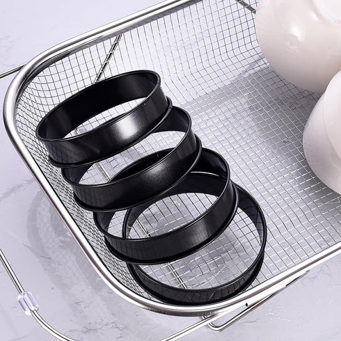 12Pack Crumpet Rings NONSTICK English Muffin Rings - 3.15 Inch Stainless Steel Baking Cooking Pastry Molds