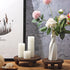 4 Pack 12/10/8/6 Inch Sintuff Mini Wooden Plant Stool Display Wood Cake Stand Round Plant Risers Holder for Flower Pot