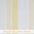 Central Park Yellow and White Kitchen Window Curtain Valance, Stripe Sheer Boucle Linen, 54" W x 15" L