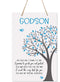 LifeSong Milestones Baptism Christening Modern Rope Tree Sign for Godchild, 8”x 12" First Holy Communion Gift
