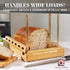 2.0 6.5" 4 DITTO Bamboo Bread Slicer for Homemade Bread - Wide Adjustable Bread Slicer Guide Cuts Even Slices