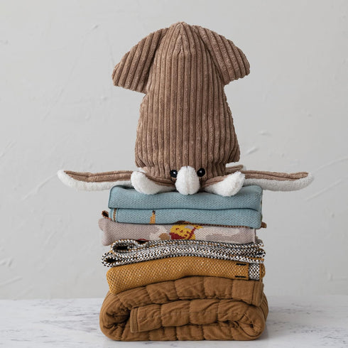 Creative Co-Op Soft Cotton Knit Baby Blanket with Charming Duck Design, Multicolor