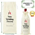 Omoojee 4 Pcs Wedding Anniversary Wine Bag, Couple Gift for Married Anniversary, Flax Drawstring Wine Bag