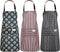 SATINIOR 3 Pieces Women Waterproof Apron with Pockets, Adjustable Cooking Aprons for Baking Household Cleaning