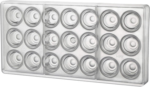 Fat Daddio's PCM-1704 Polycarbonate Spiral Cone Candy & Chocolate Mold, 11 x 5.25 Inch, Translucent
