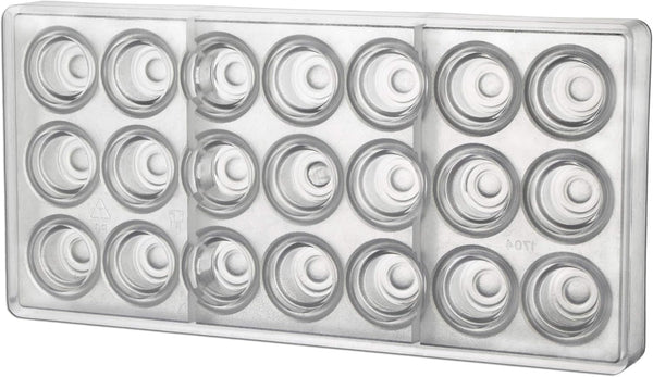 Fat Daddio's PCM-1704 Polycarbonate Spiral Cone Candy & Chocolate Mold, 11 x 5.25 Inch, Translucent