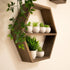 Set 4 Large Hexagon Floating Shelves of Honeycomb Shelf, Crystal Display Shelf, Wood Hexagon Wall Shelves, Farmhouse