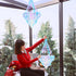 Heliltd Frozen Iridescent Chandelier Hanging Decoration Holographic Party Decoration Rainbow Film Party Supplies