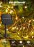 6 Packs 198Ft 600 8 Minetom Solar String Lights for Outside, Total LED Outdoor Solar Fairy Lights, Modes Balcony Lights