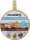 Courant 12.5’’ Multipurpose Food Board, 100% natural Bamboo Cutting board 4” handle Decorative Round Serving tray Perfect for Pizza and Party platters of Fish Meat Cheese Fruit Nuts Chocolate -CCB1250 by Courant