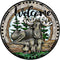 GEDSING Moose Rustic Welcome Sign, Round Metal Tin Signs for Home & Kitchen Bar Cafe Garage Retro Wall Decor
