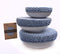 Organic Reusable Bowl Covers, Elastic Bowl Cover Set of 3 Lids Sizes, Blue Stripes 100% Cotton, Great Gift Fabric Food