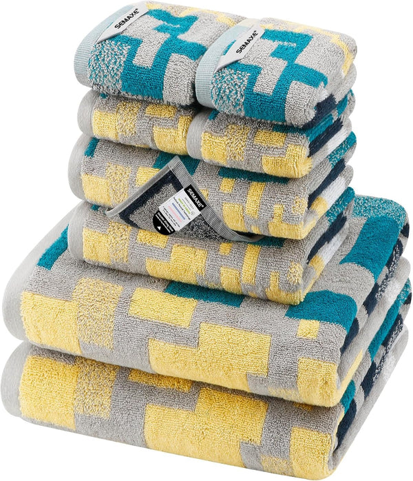SEMAXE Bath Towel Set, 8 Piece Towel Set for Bathroom, Quick Dry