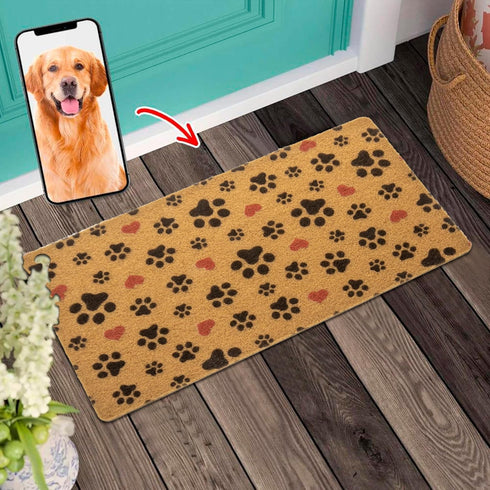 Wipe Your Paws Outdoor Indoor Doormat, Fun Nonslip Coir Mat for Entrance, Welcome Mats