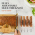 2.0 6.5" 4 DITTO Bamboo Bread Slicer for Homemade Bread - Wide Adjustable Bread Slicer Guide Cuts Even Slices