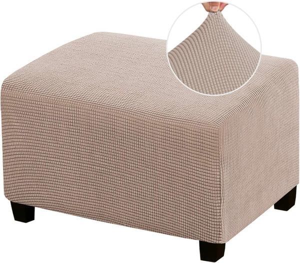 Stretch Ottoman Cover Ottoman Slipcovers Rectangle for Living Room Foot Stool Stretch