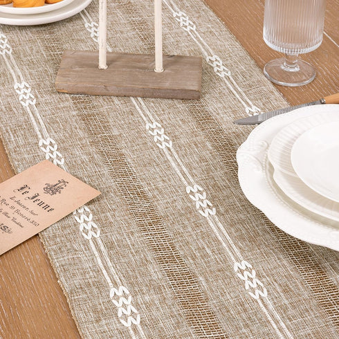 48 inches 13x48 inches Socomi Farmhouse Table Runner Macrame Woven Coffee Table Runner Cotton Rustic Fall