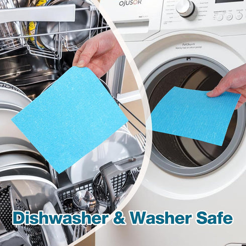 EKoBRIT 15 Pack Countertops Set Swedish Dishcloths for Kitchen Reusable Paper Towels, Super Absorbent & Quick Dry