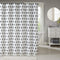 Madison Park Sophie Shower Curtain with Textured Pom-Poms, Modern Bathroom Décor, 72 in x 72 in, Black/White