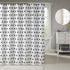 Madison Park Sophie Shower Curtain with Textured Pom-Poms, Modern Bathroom Décor, 72 in x 72 in, Black/White
